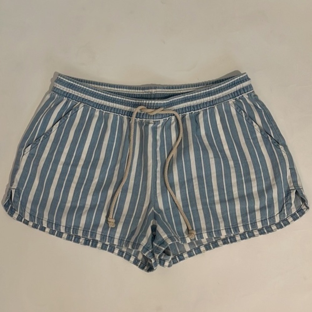 Aerie Chambray Sun-washed Striped Shorts - Picture 3 of 5